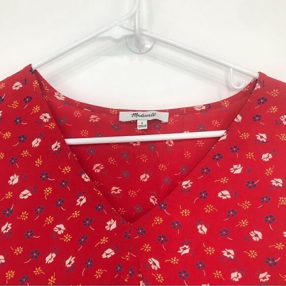 Madewell Novel Tie-Front Top in Prairie Posies - Picture 10 of 12